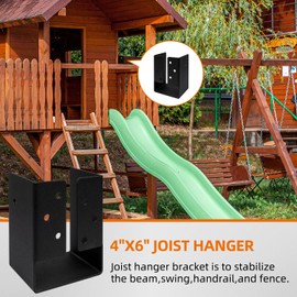 lifgarfe 4"x6" Concealed Joist Hanger Bracket Fit for 4"x6" Beam,Swing,handrail,and Fence