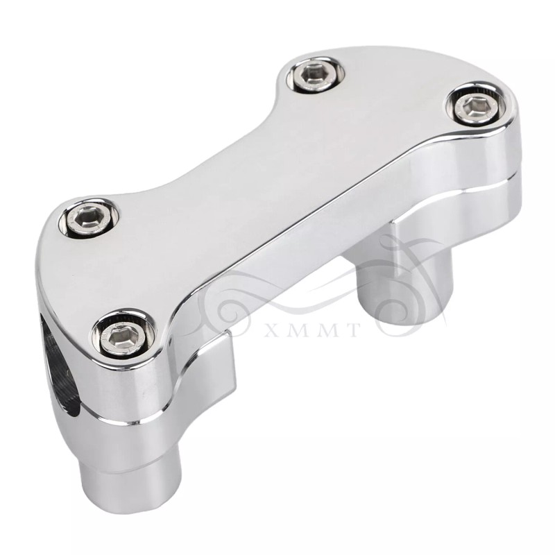 Unbranded Chrome 2" Risers 1" Handlebar Clamp For Harley Softail