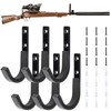 Gun Rack Storage Wall Mount Shotgun Rifle Hook Horizontal Metal