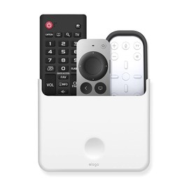 elago Universal Remote Holder Mount Compatible with Apple TV Remote Control and All Other Remote Controls [ Large ] - Gel Pad Included, Detailed Design (White)