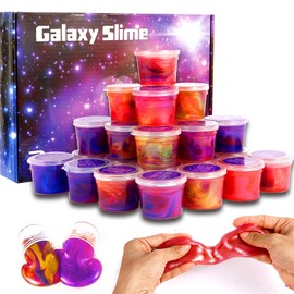 24 Pack Mini Slime, Galaxy Slime Party Favors, Stretchy Slime Kit for Classroom Prizes, Christmas Stocking Stuffers, Goodie Bag Stuffers for Kids Boys Girls 5-12.