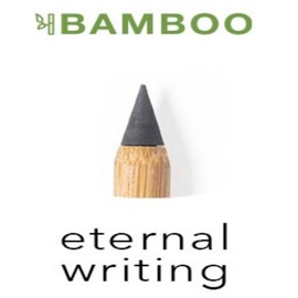 noTrash2003 Inkless Pencil Made of Bamboo with Graphite Tip and Eraser, Perpetual Pencil without Sharpening, Set of 10, Durable and Sustainable