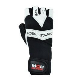 Make or Break Advance Tech Gel Training Gym Gloves, Finger Less Gloves for Weight Lifting, Cross Training, Calisthenics, Cycling and Other Sports (White, Small)