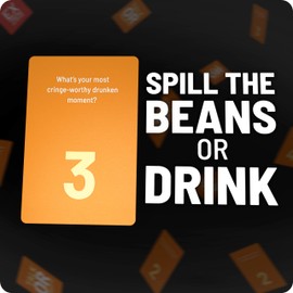 SLSK Games Talk or toast!? - The unique drinking game - Drinking game with 100 cards - Drinking game - Card game - Party game for adults - from 18 years old - English Version