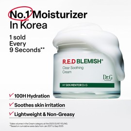 Dr.G NEW RED Blemish Clear Soothing Cream (70ml 2.36 oz) Gowoonsesang Cosmetic, Moisturizing Recovery Cream