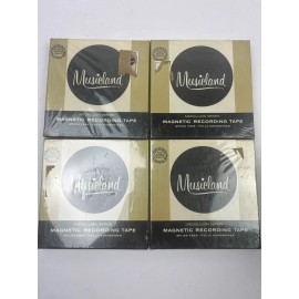 Musicland (4) MusicLand Magnetic Recording Tape Medallion Series 600' 1.5 Mil Acetate NEW