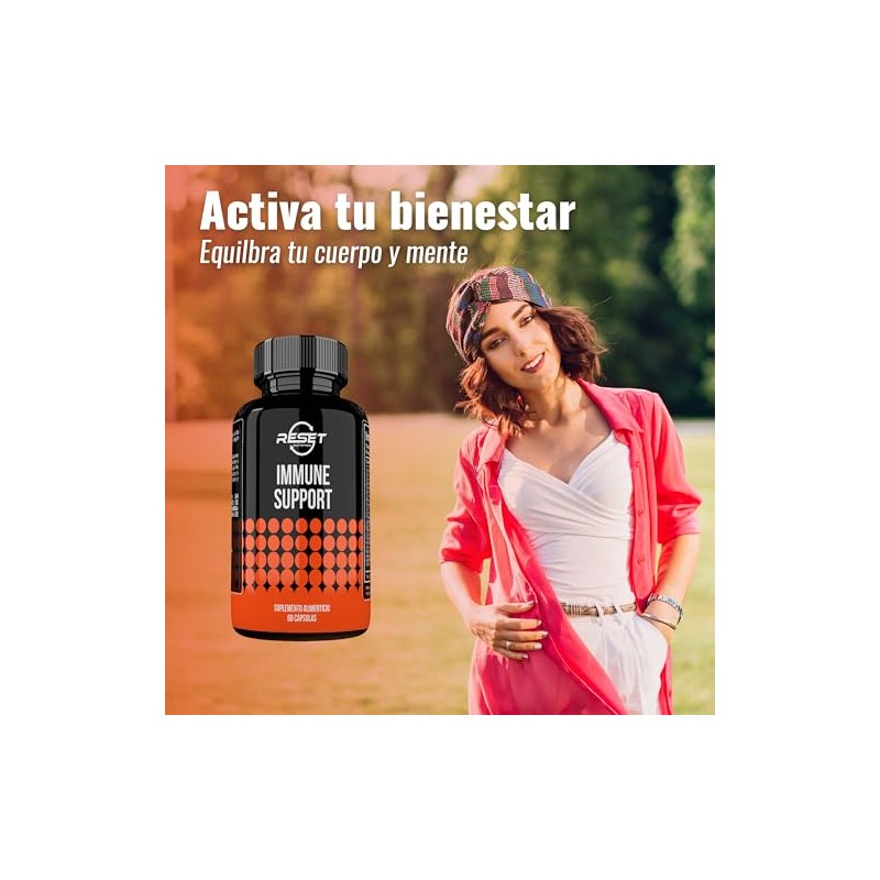 Immune Support Capsulas Multivitaminico Vitaminas Selenio Verde Quercetina Hongos Como
