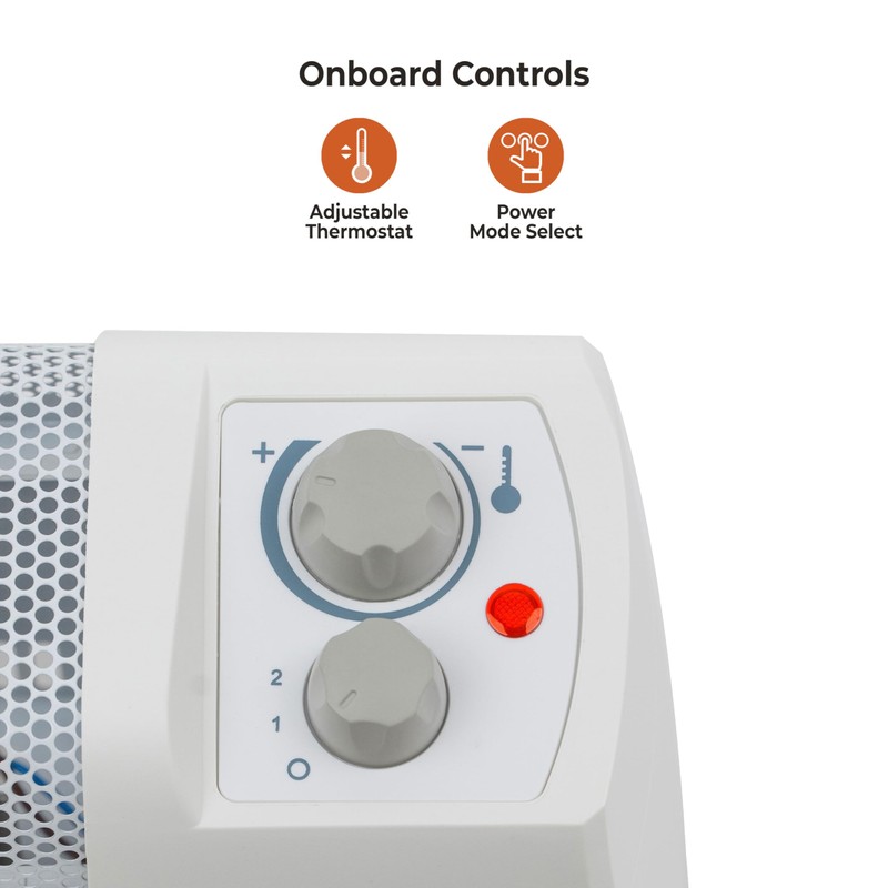Comfort Zone CZ600 750/1,500-Watt Electric Baseboard Space Heater with Adjustable