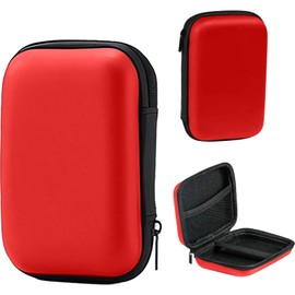 KZIOACSH Carrying Case for R36S/G35XX/RG353V, Full Body Protection Waterproof Shockproof EVA Handheld Game Console Travel Storage Box for R36S/G35XX/RG353V, Red
