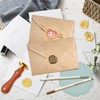 BATHRINS Wax Seal Stamp Kit-23Pcs Sealing Stamp Heads,Wooden Handle,Metal Seal