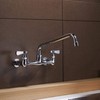 Commercial Kitchen Faucet Wall Mount with 8 Inch Swivel Spout