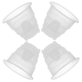 GANAZONO 4pcs Clear Slotted Orchid Pots Breathable Flower for Indoor Violets and Cacti for Nursery Garden and Home