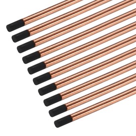 PATIKIL 10pcs 11mmx305mm(0.4"x12") Carbon Arc Air Gouging Rods Copper Graphite Coated Gouging Electrode Rods for Welding