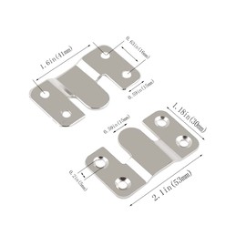 2.1*1.18in (54mm*30mm) 8 Pairs Flush Mount Bracket, Stainless Steel Interlock Hanging Buckle, Z-Clip Photo Frame Hook for Large Picture Display Art Gallery Wall Mount Hardware (Sliver)