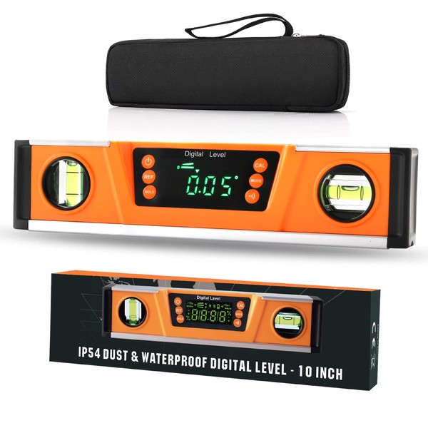 10-Inch Digital Torpedo Level and Protractor | Neodymium Magnets |