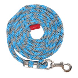 Horse Rope Thickened Wearable Soft Touch Nylon Pet Leash with Alloy Hook for Livestock Dogs 9.8ft Blue Grey