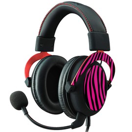MightySkins Skin Compatible with Kingston HyperX Cloud II Gaming Headset - Pink Zebra | Protective, Durable, and Unique Vinyl Decal wrap Cover | Easy to Apply, Remove | Made in The USA