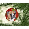 Caroline's Treasures SC9430-CO1 Boxer Red and Green Snowflakes Holiday Christmas
