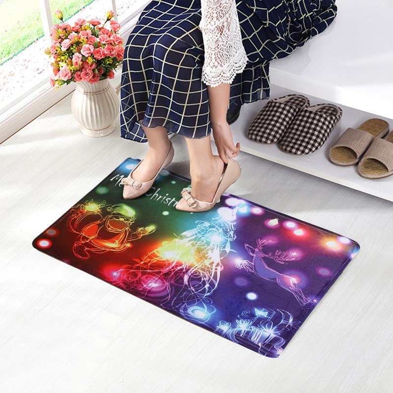 Christmas Light Pattern Home Entrance Bathroom Kitchen Anti slip Floor