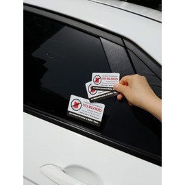 Vongsado No Blood Transfusion Premium Stickers Decal Accessories Set for Car Window Bumper Laptop Luggage Ministry Supplies Bike Bicycle - for JW Gifts, Jehovah Witnesses, JW.org, Men and Women (C01)