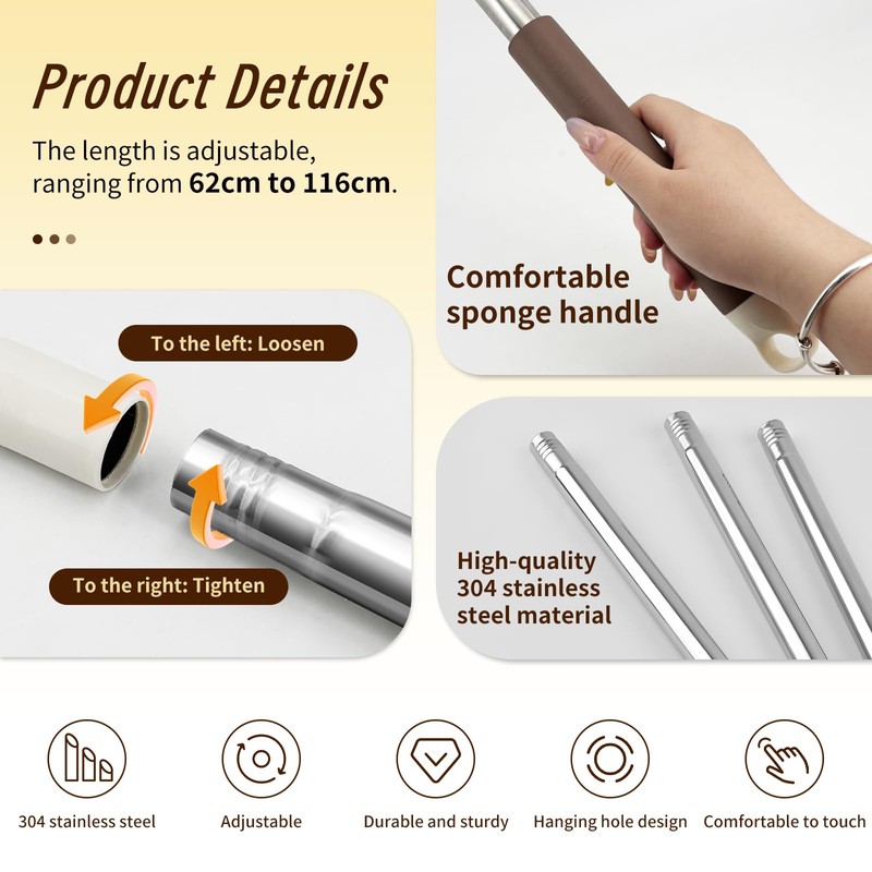 Window Handle Extension with Stick Hooks for Roof Windows, Roof