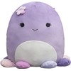 Squishmallows Original 14-Inch Beula the Purple Octopus with Vibrant Multicolored Tentacles