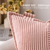 MIULEE Corduroy Pillow Covers with Splicing Set of 2 Valentine