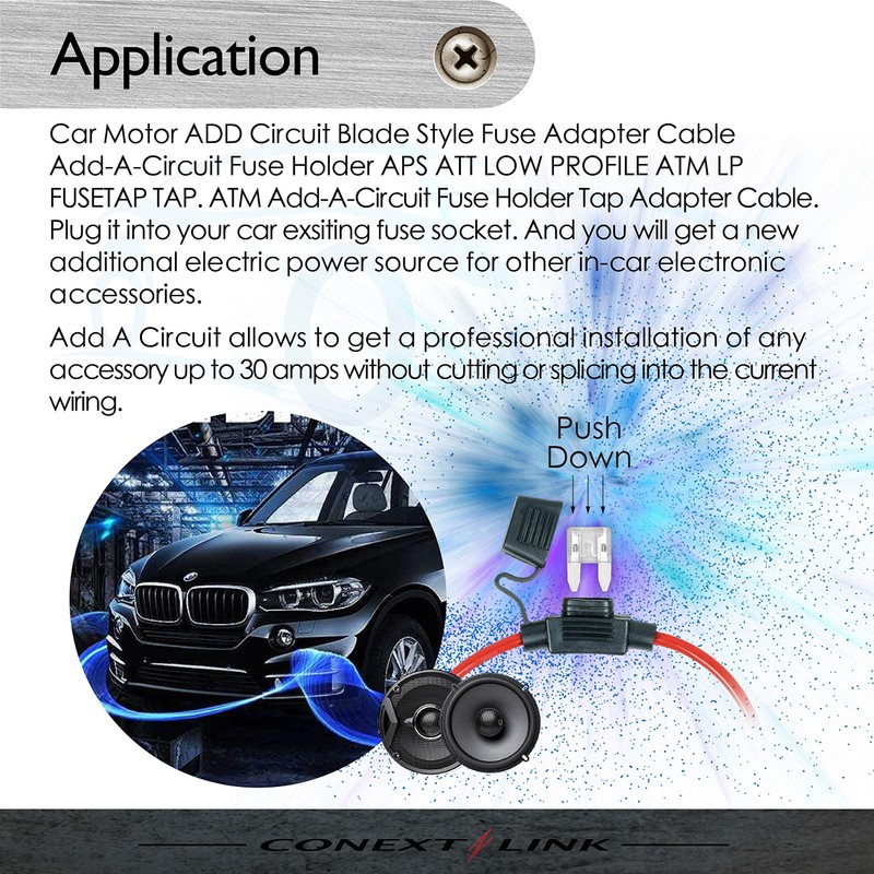 Conext Link 25 Amp ATM Fuse (25 Pack), Zinc Plated