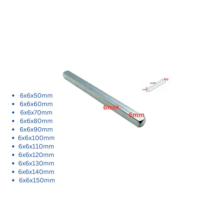 6mm Solid Steel Spindle Bar for Door UPVC Windows Size