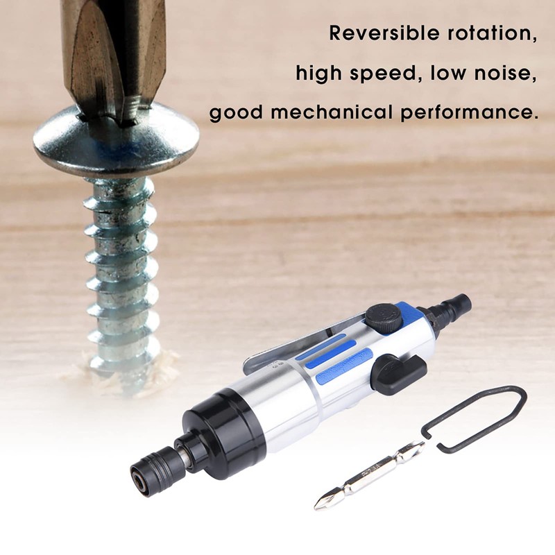 Pneumatic Screwdriver, 1/4" Pneumatic Air Screwdriver Reversible Straight Hand Screw