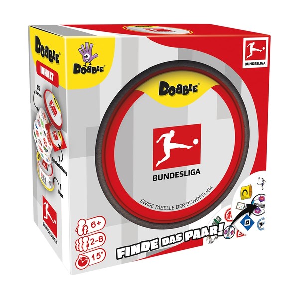 Zygomatic | Dobble Bundesliga | Family Game | Card Game | 2-8 Players | From 6+ Years | 15 Minutes | German