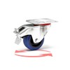 Wiltec Swivel Castor 80 mm with Plastic Wheel, Brake and