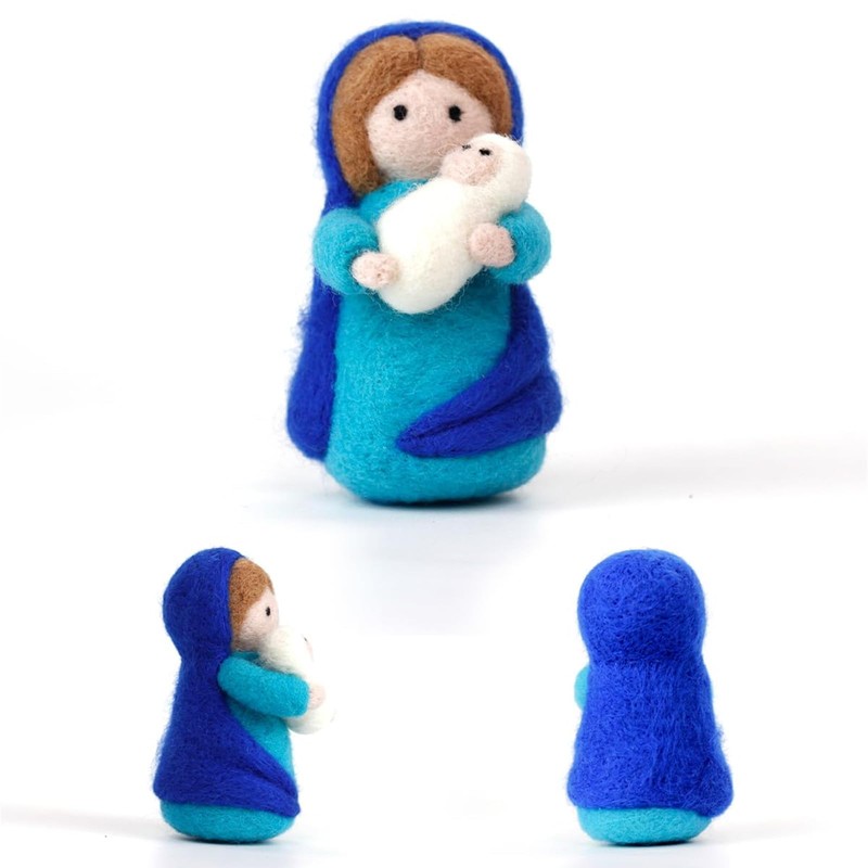 ThinkThings Nativity Felting Kits,Needle Felting kit,Gift Needle Felting Kits for