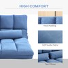 HOMCOM Convertible Floor Sofa Chair, Folding Couch Bed, Guest Chaise