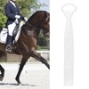 White Polyester Equestrian Necktie Stock Tie Unisex Male Female Horse