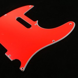 mLaval Guitar Parts (D82) Replacement Guitar Pickguard For Tele Standard ,3Ply Bright Red