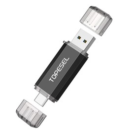 TOPESEL USB C Flash Drive 32GB USB C Stick Clé USB 3.0/3.2 Gen1 USB C Memory Stick Type C OTG USB C Drive Thumb Drive Storage for Android, PC,Tablet Handy Black