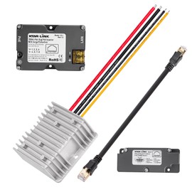 SZSAUTO 150W GigE Passive PoE Injector with Surge Protection + 144W 12V to 48V DC Step Up Converter + PoE to Rj45 Adapter Compatible with Starlink Internet Kit Satellite Dishy Gen2 V2