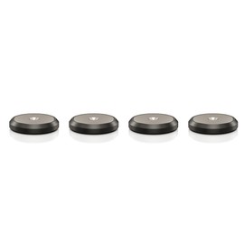 VIABLUE QTC XL Discs for Spikes, Black with Stainless Steel Inlay, Diameter 25 mm, Set of 8, Washers for Spikes, Support Plate