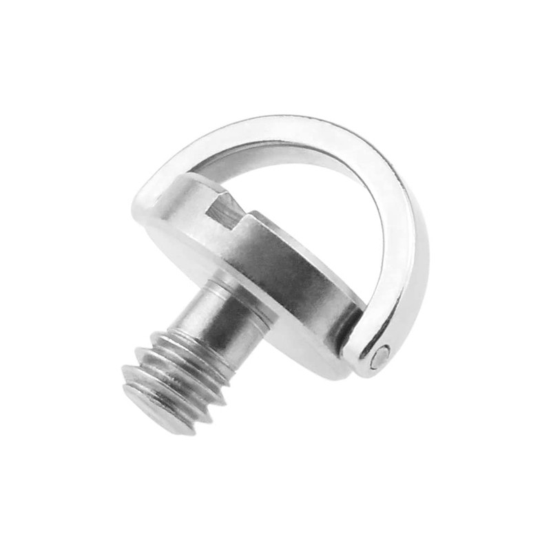 NOTRICKT CS-018 1/4" Screw with D-Ring (D15mmxH12mm) Stainless Steel, for