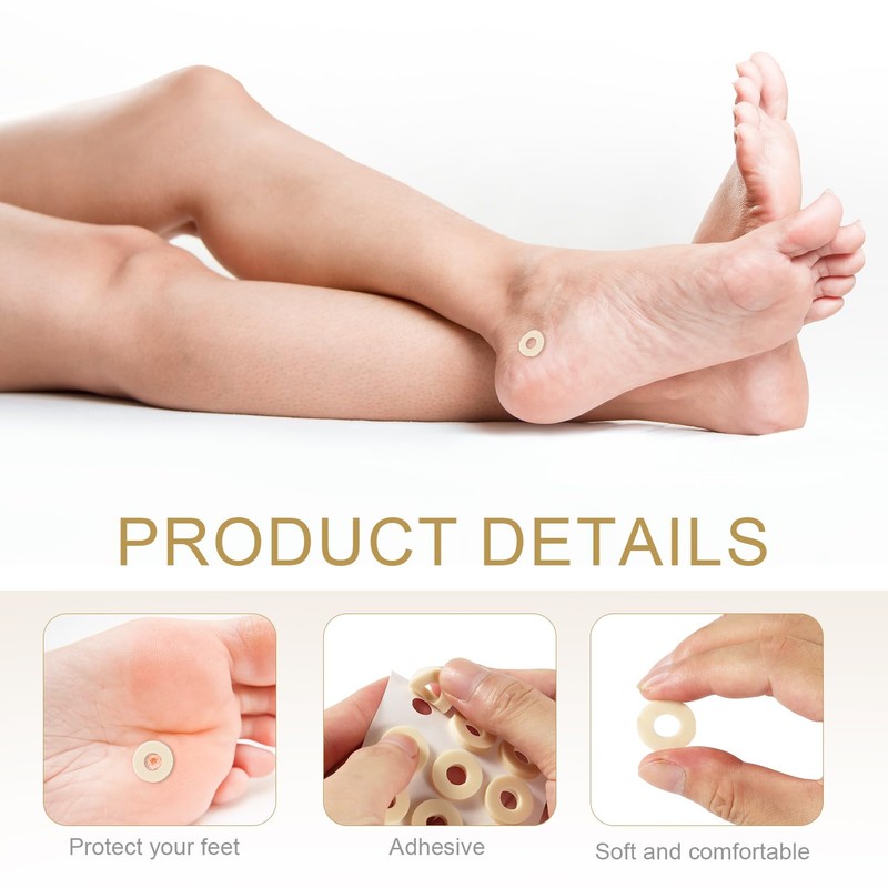 75pcs Corn Cushions, Corn Pads for Toes Latex Sponge Foot