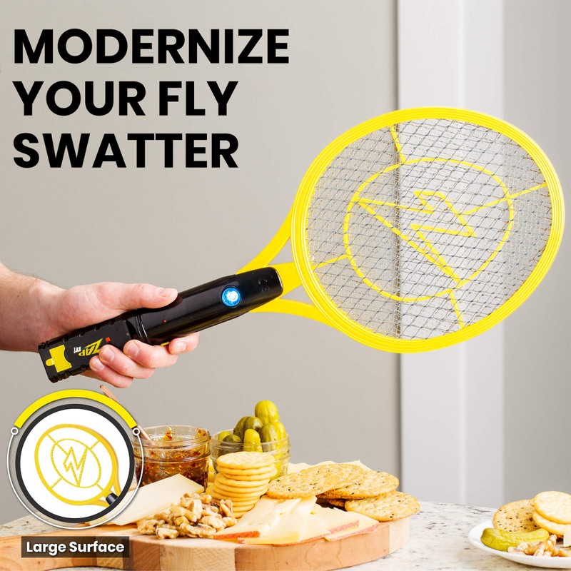 ZAP iT! Electric Fly Swatter Racket & Mosquito Zapper with