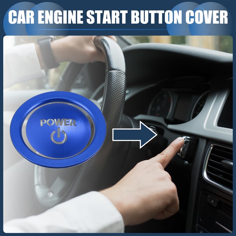 INFINAUTO Engine Start Stop Button Cover for Toyota Ignition Button