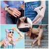 HJZHII 10 Sheet Gothic Temporary Tattoos, Small English Letters Numbers