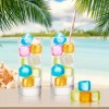 Tivcck 60Pcs Reusable Ice Cubes,Colorful Plastic Ice Cubes,Refreeza