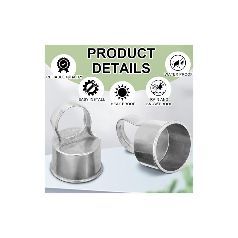 Therwen 12 Pack Chain Link Fence Ring Cap for 2-3/8"
