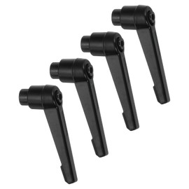 uxcell 4Pcs M5 Adjustable Knobs Handle Female Thread Push Button Ratchet Quick Release Locking Rotating Bolt for Lathe Machinery, Black