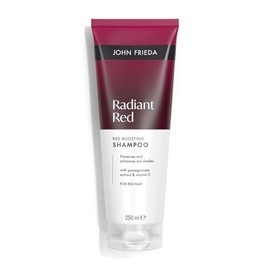 John Frieda Radiant Red Red Boosting Shampoo 250ml. Colour Depositing Care for Dyed Hair and Shine Support