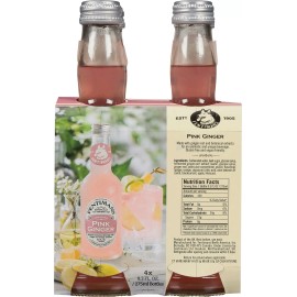 Fentimans Beverage 4 Pack Pink Ginger 37.2 fl oz (Pack of 6)