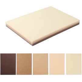 50 Sheets Colored Cardstock Paper 5 Colors, 250 GSM Heavy Card Stock for DIY Art Projects, Cards (Brown, 3x5)